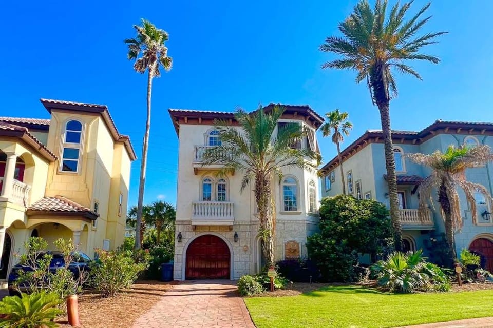 Spacious Beach Home with Pool & Balconies - Short Walk to Private Beach Access House in Miramar Beach