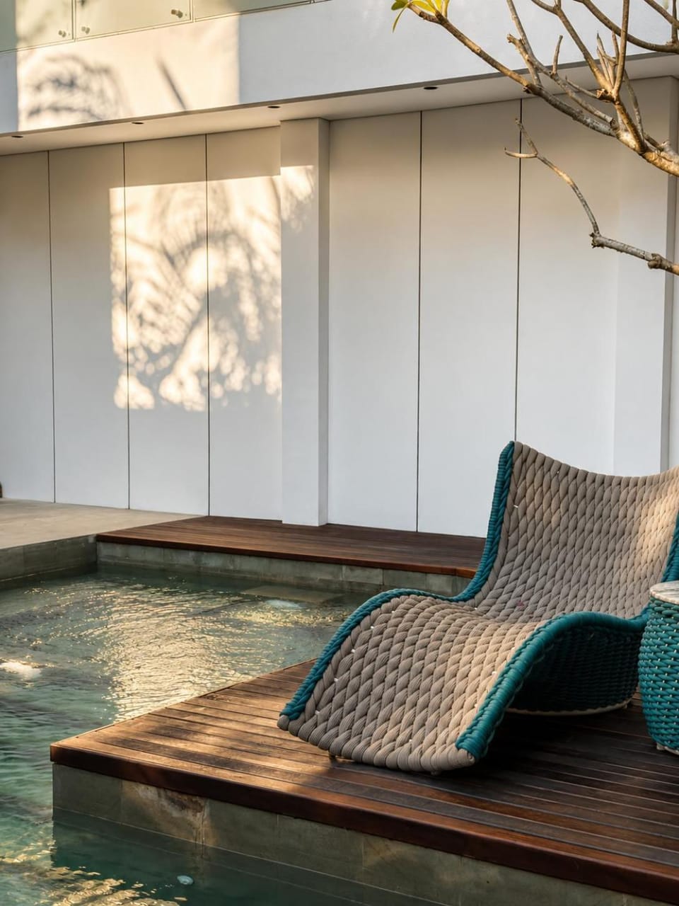 Patio, Seating area, Pool view, Swimming pool, sunbed
