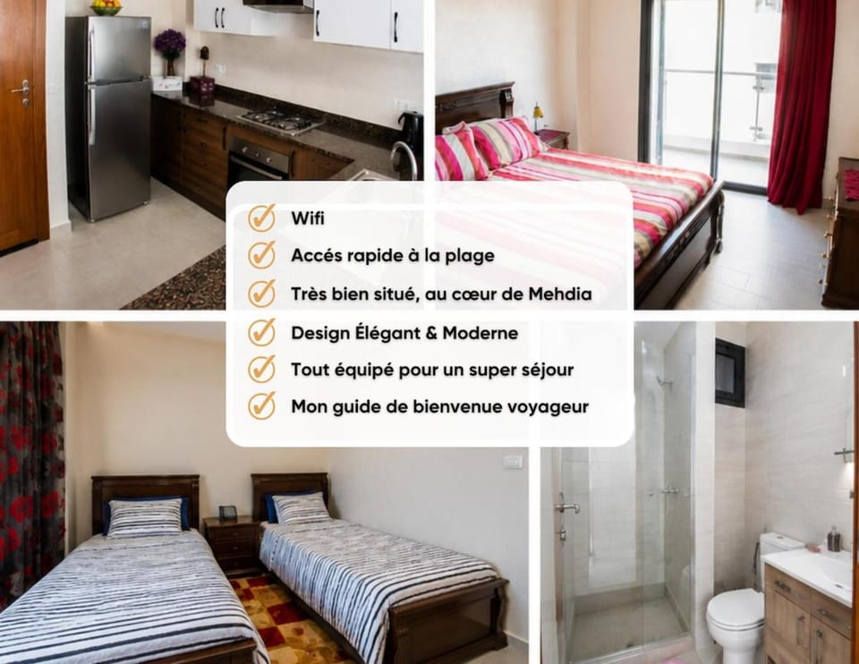 Perle de Mehdia - Beach and Terrace Apartment in Rabat-Salé-Kénitra