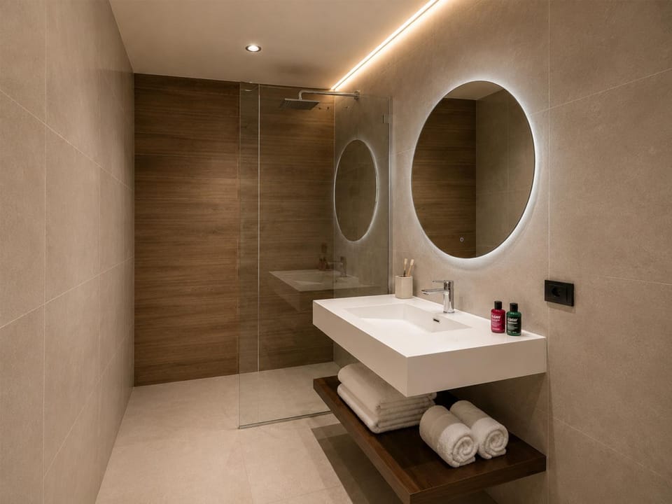 Shower, Bathroom, towels