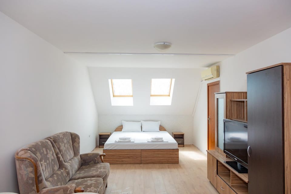Bed, TV and multimedia, Living room, Bedroom