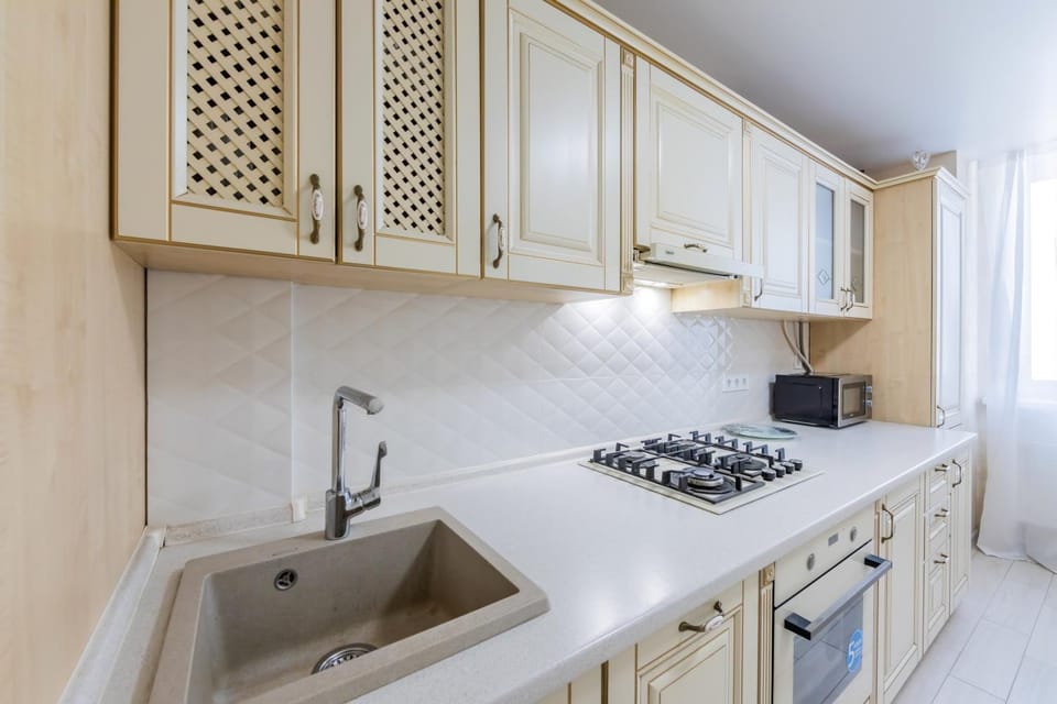 dishwasher, microwave, stove, kitchen