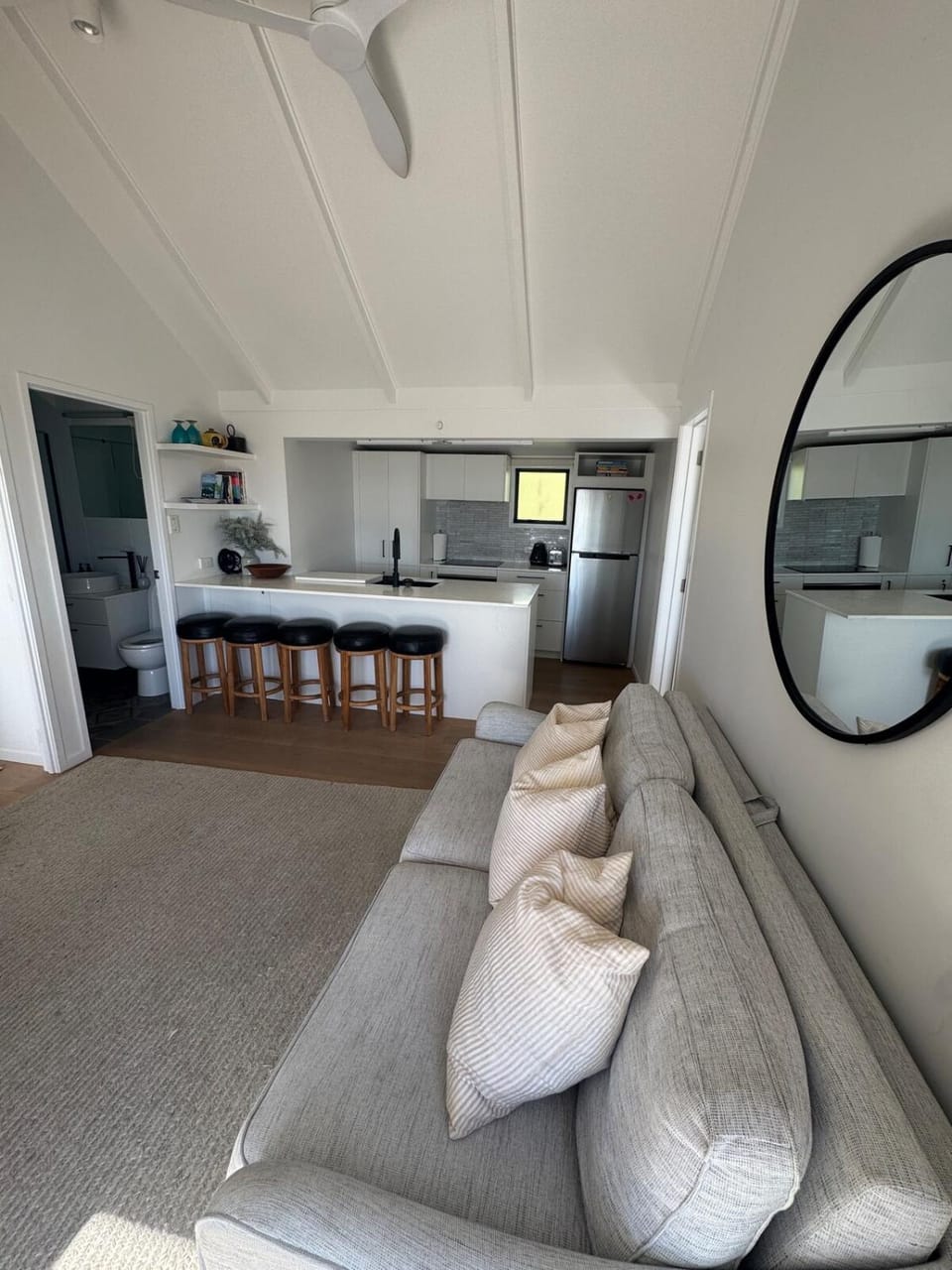 Living room, kitchen