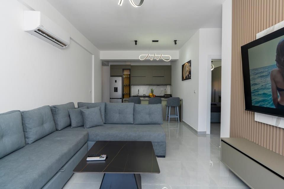 Communal lounge/ TV room, TV and multimedia, Kitchen or kitchenette, Living room, Seating area, air conditioner