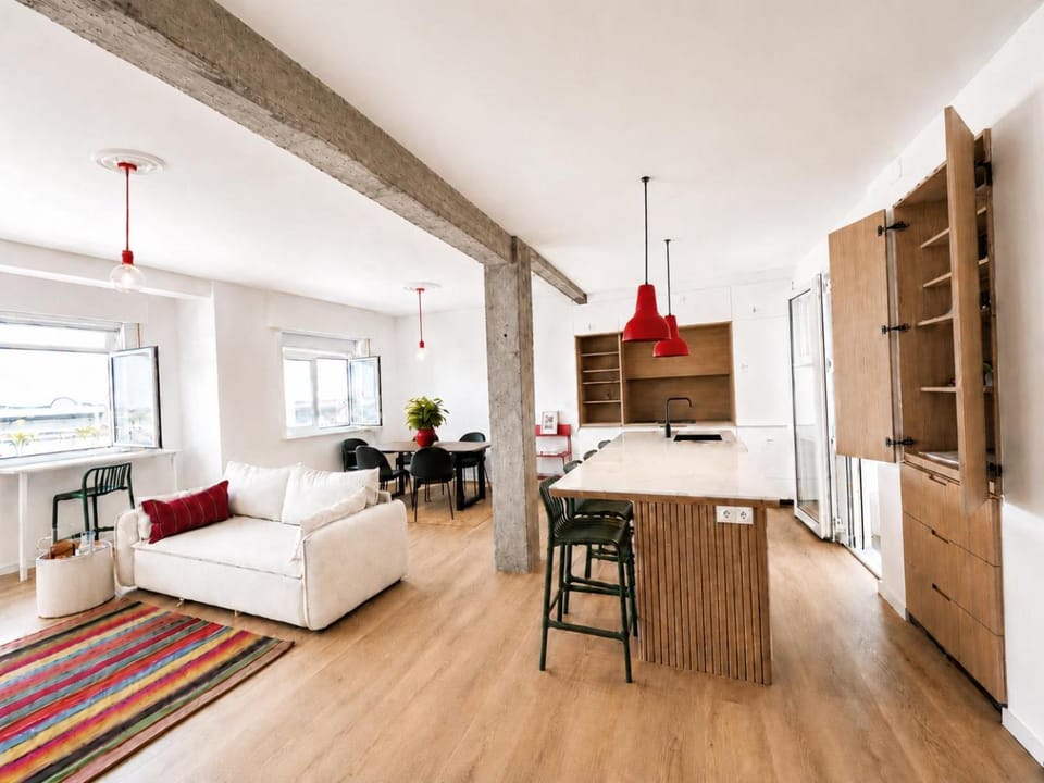 Living room, Photo of the whole room, Sea view, kitchen