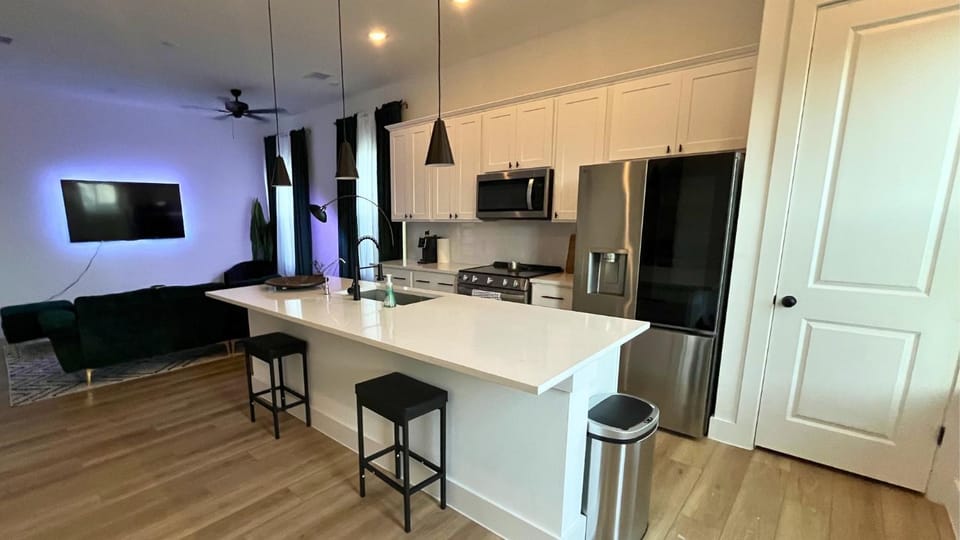 Living room, kitchen