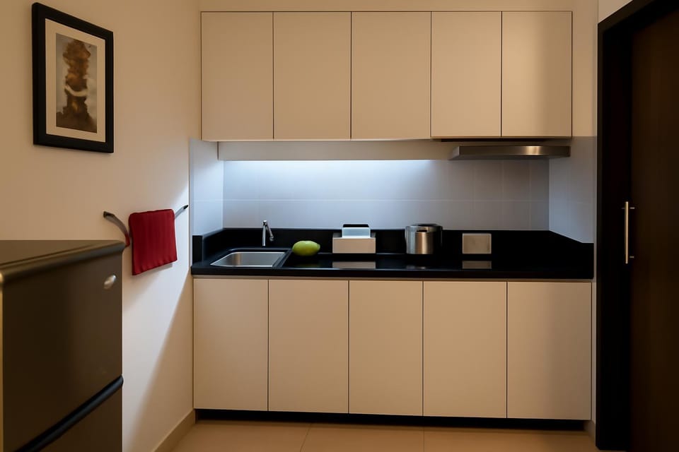 Coffee/tea facilities, Kitchen or kitchenette, minibar, stove, toaster
