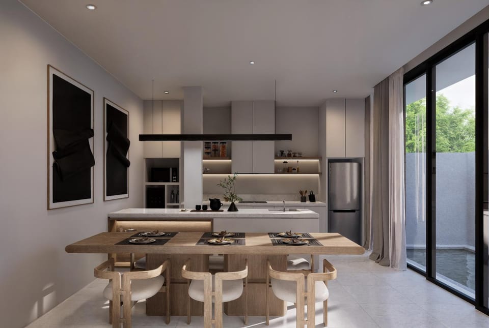 Kitchen or kitchenette, Dining area