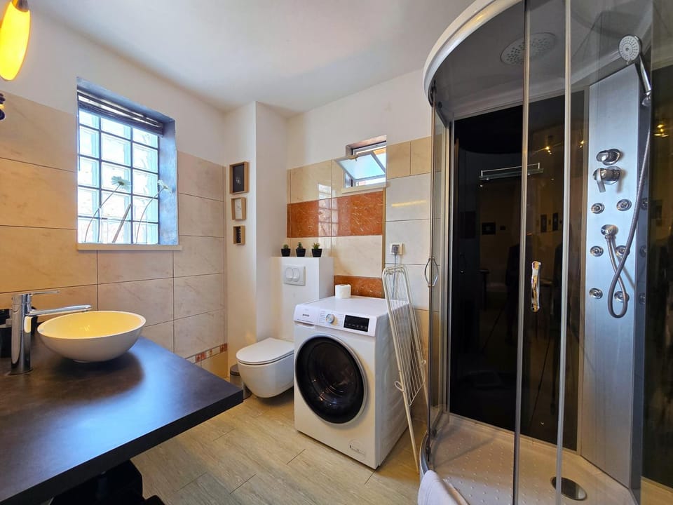 Shower, Toilet, Bathroom, washing machine