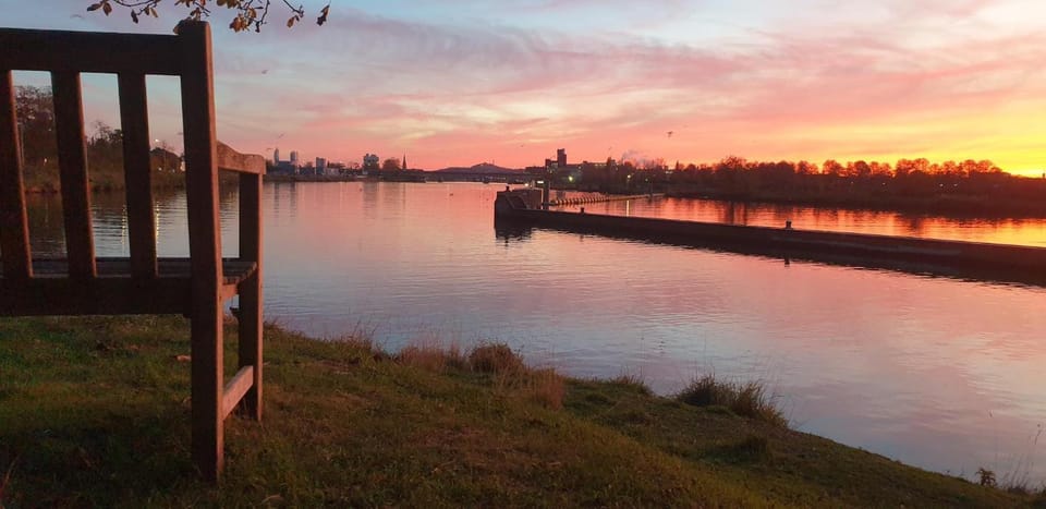 River view, Sunset