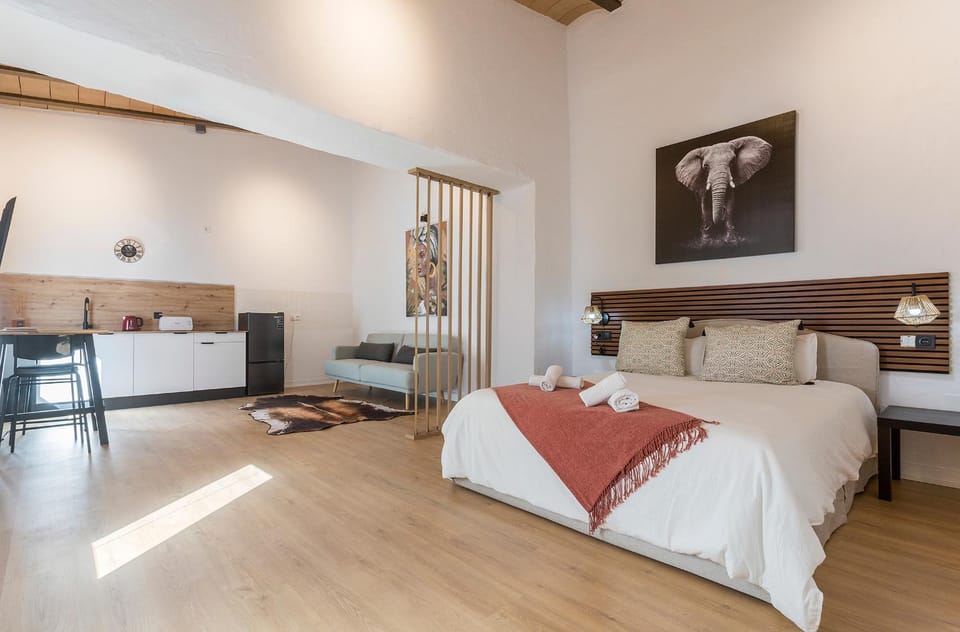 Bed, Kitchen or kitchenette, Photo of the whole room