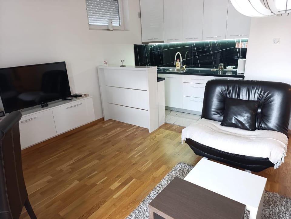 Communal lounge/ TV room, TV and multimedia, Kitchen or kitchenette, Seating area, stove