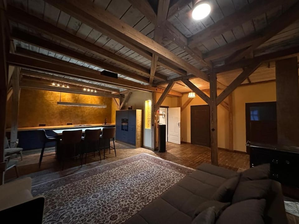 Kitchen or kitchenette, Living room, Seating area