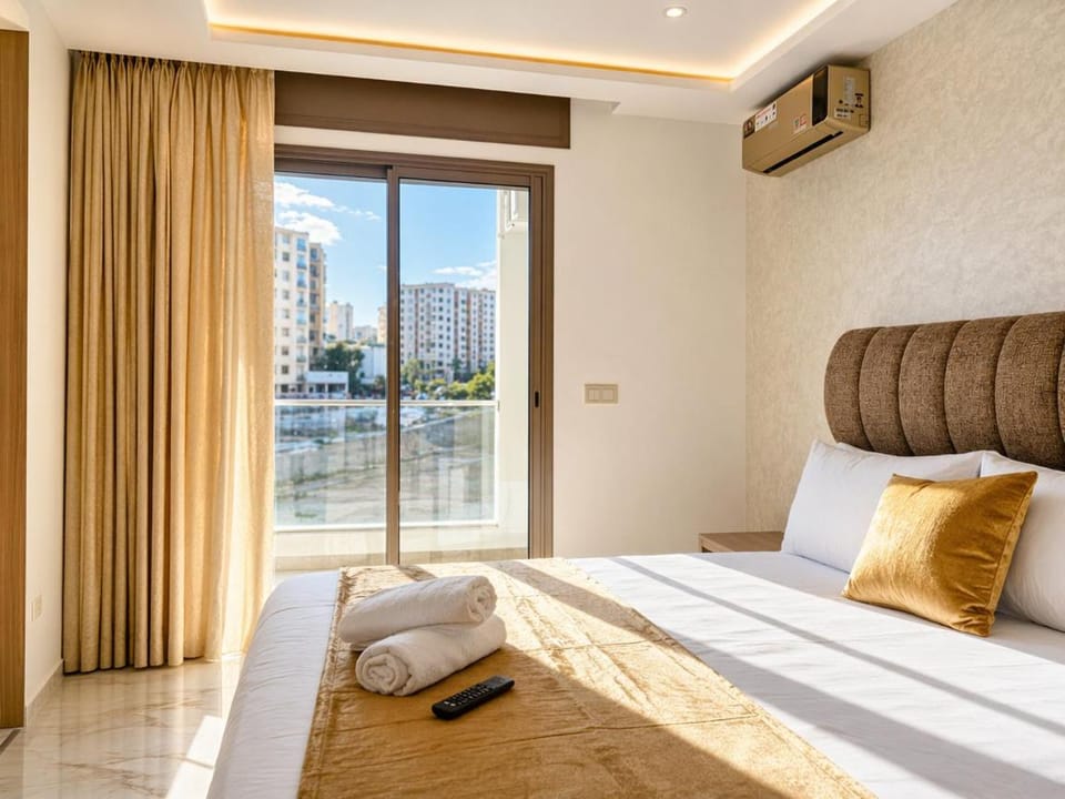 Bed, View (from property/room), Balcony/Terrace, Living room, Photo of the whole room, Seating area, Bedroom, towels