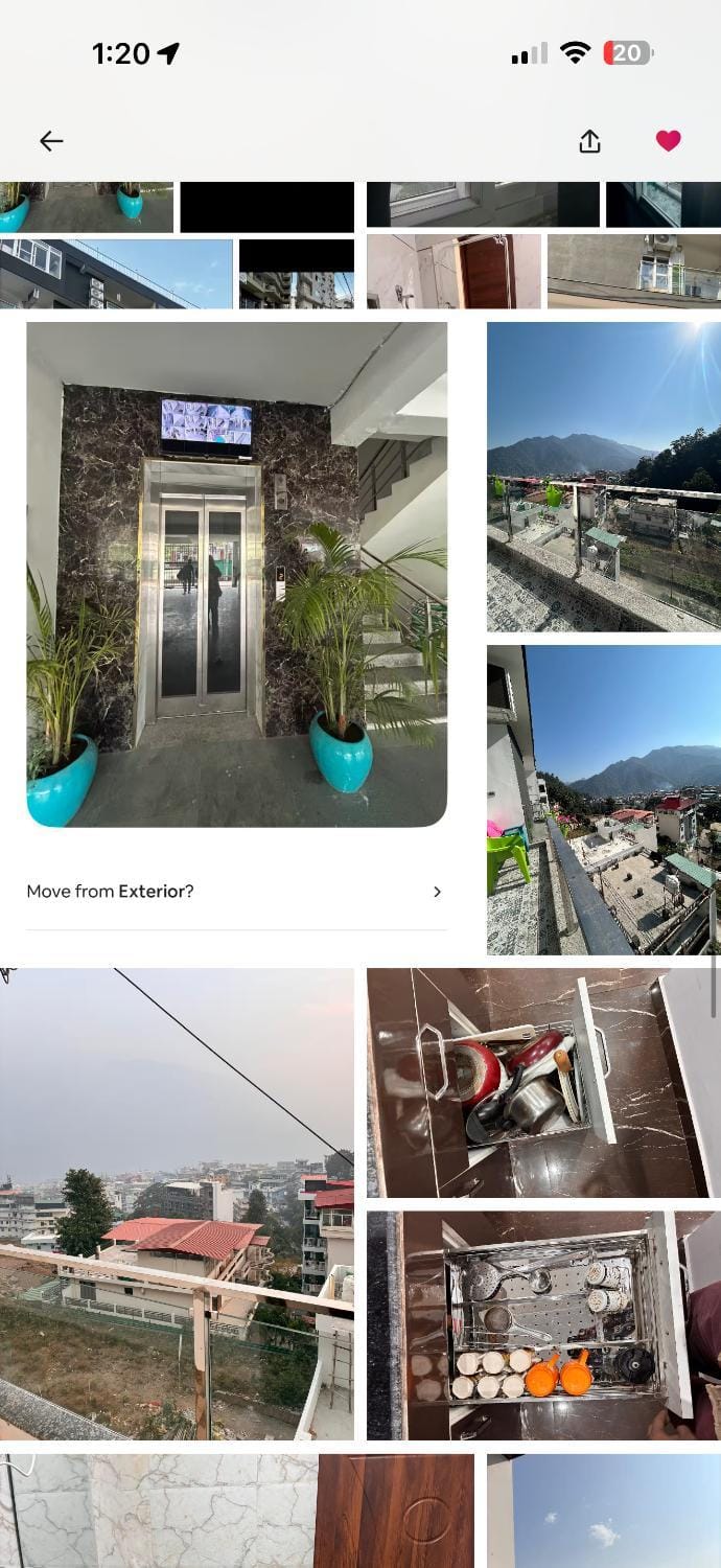Sukoon retreat 1bhk Mountain View apartment in rishikesh Apartment in Rishikesh