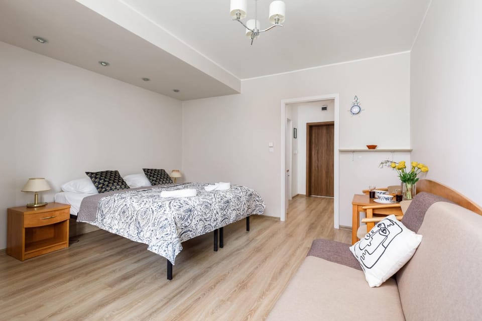 Bed, Living room, Photo of the whole room, Seating area, Bedroom