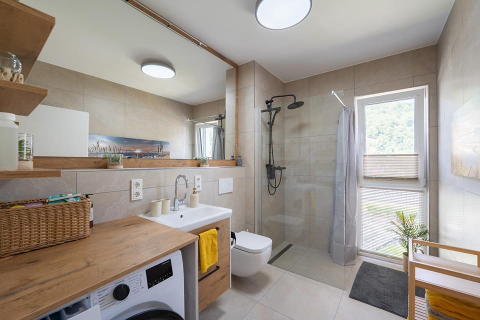 Shower, Bathroom, washing machine