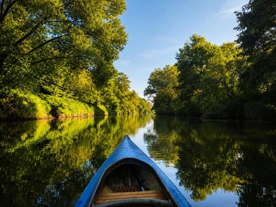 Canoeing, River view