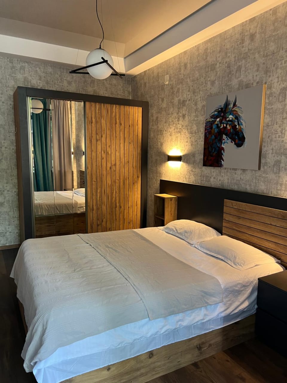 Bed, Photo of the whole room, Bedroom, wardrobe