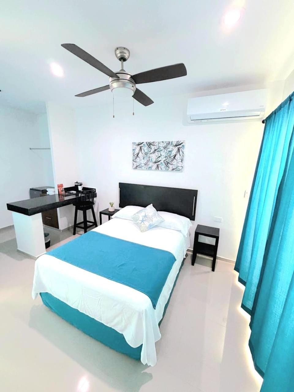 Staff, furniture, internet, towels, air conditioner