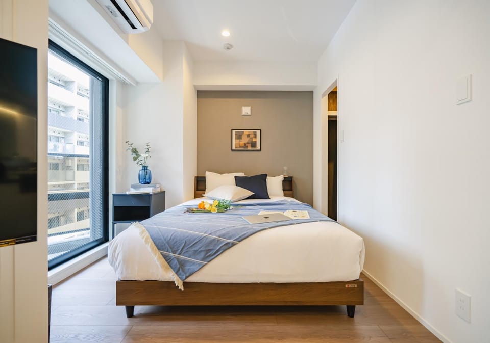 Bed, Photo of the whole room, Bedroom, air conditioner