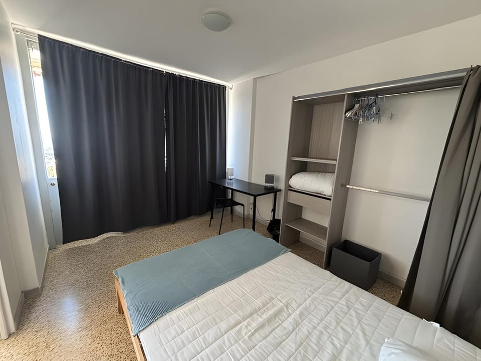 Property building, Living room, Bedroom