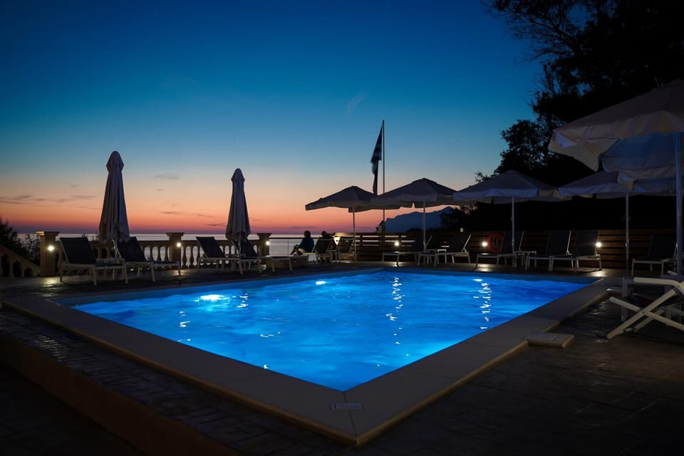 Swimming pool, Sunset