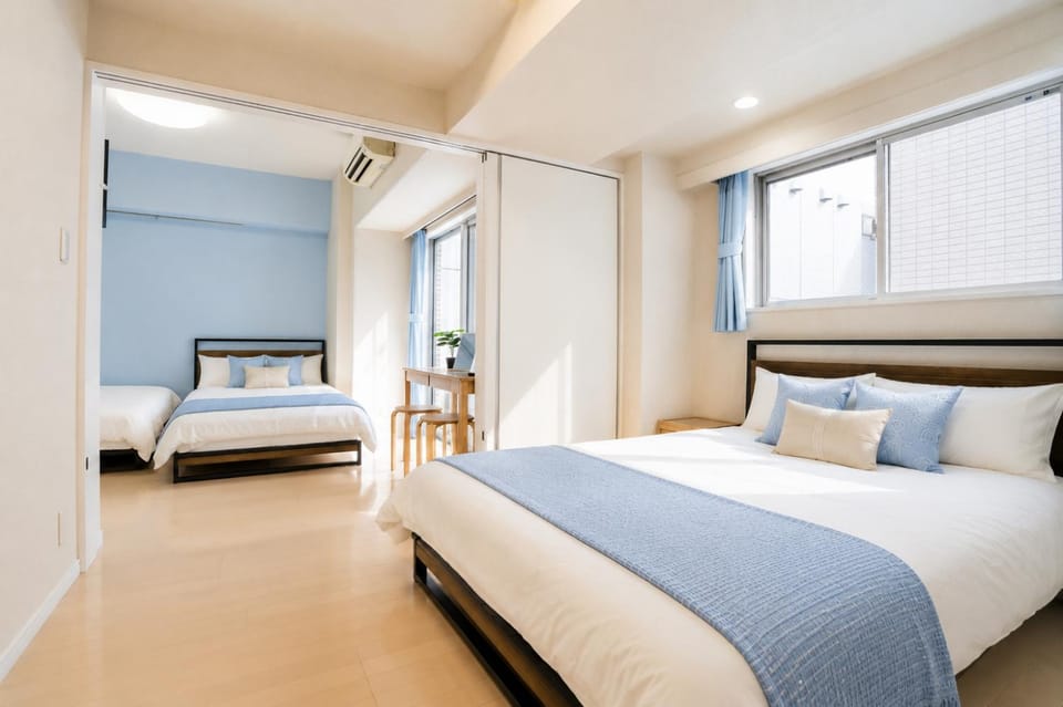 Bed, Photo of the whole room, Bedroom, air conditioner
