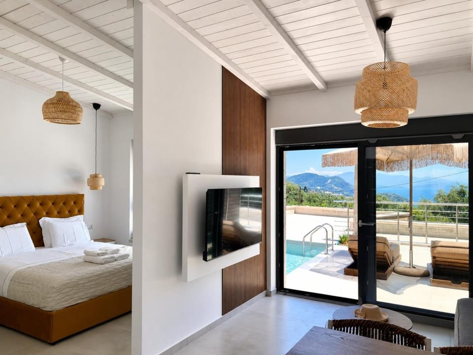 View (from property/room), Bedroom, Pool view, Sea view