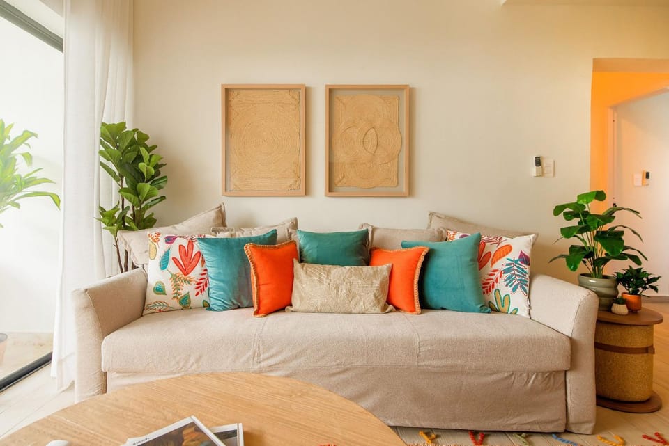 Bed, Living room