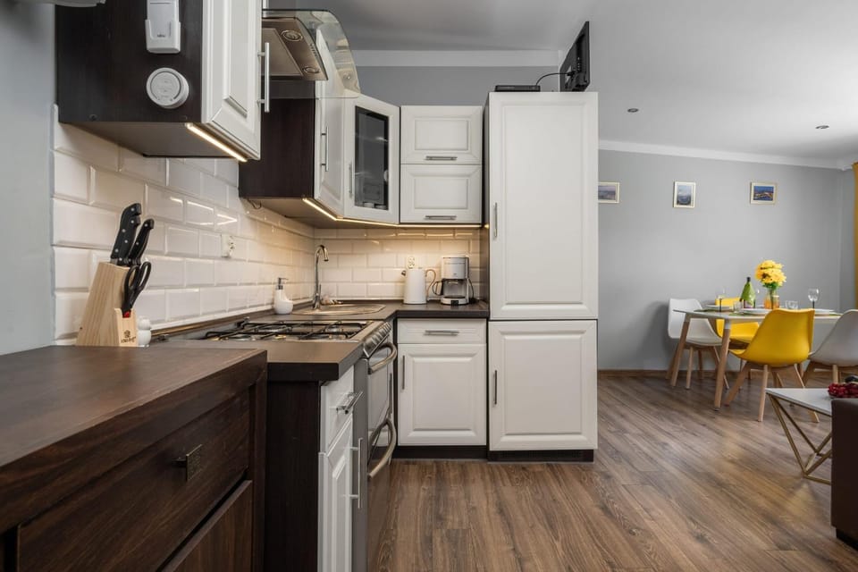 Kitchen or kitchenette, Dining area, stove