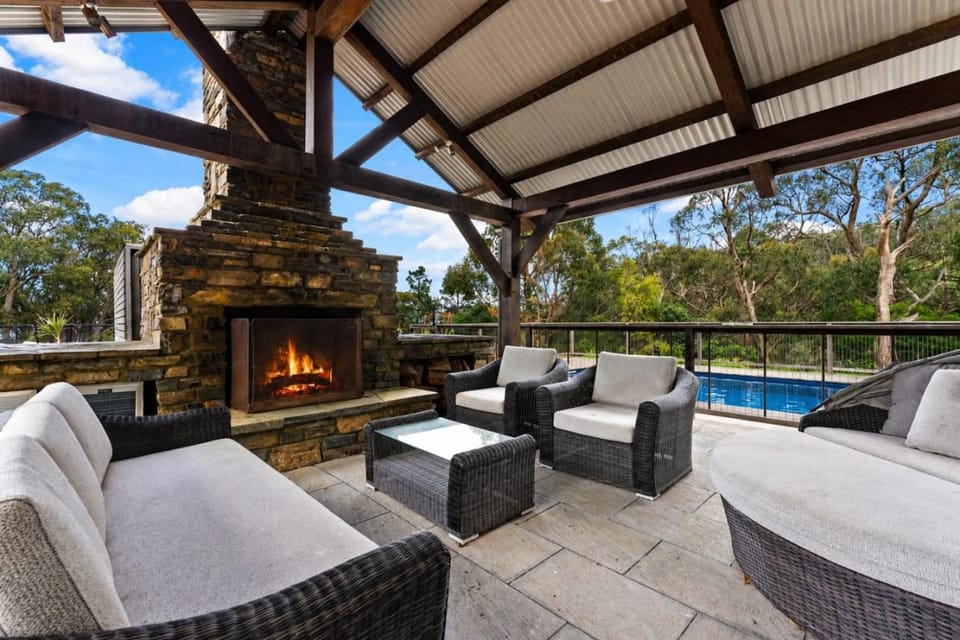 Patio, Seating area, Swimming pool, sunbed