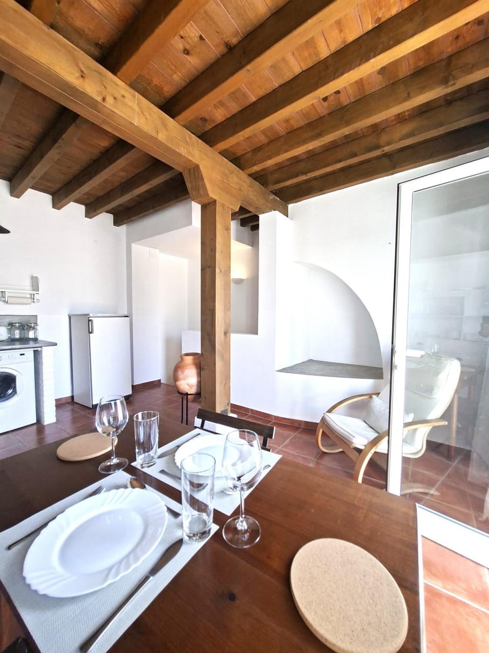 Kitchen or kitchenette, Living room, Dining area