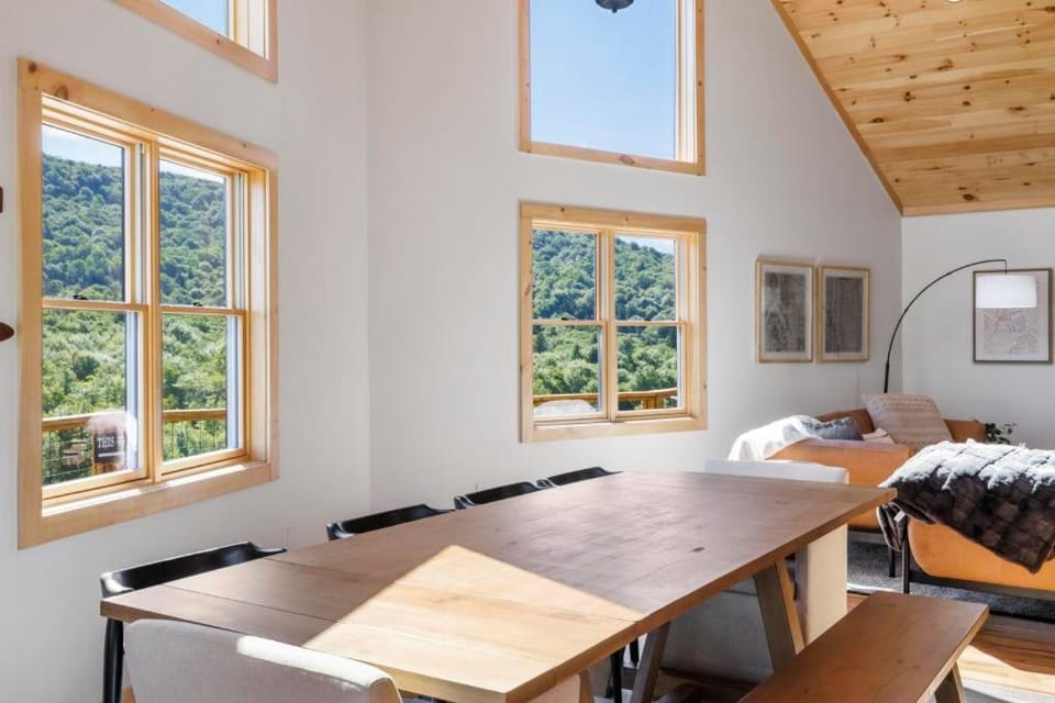 Modern Mountain Retreat I Hot Tub Views Game Room House in Watauga