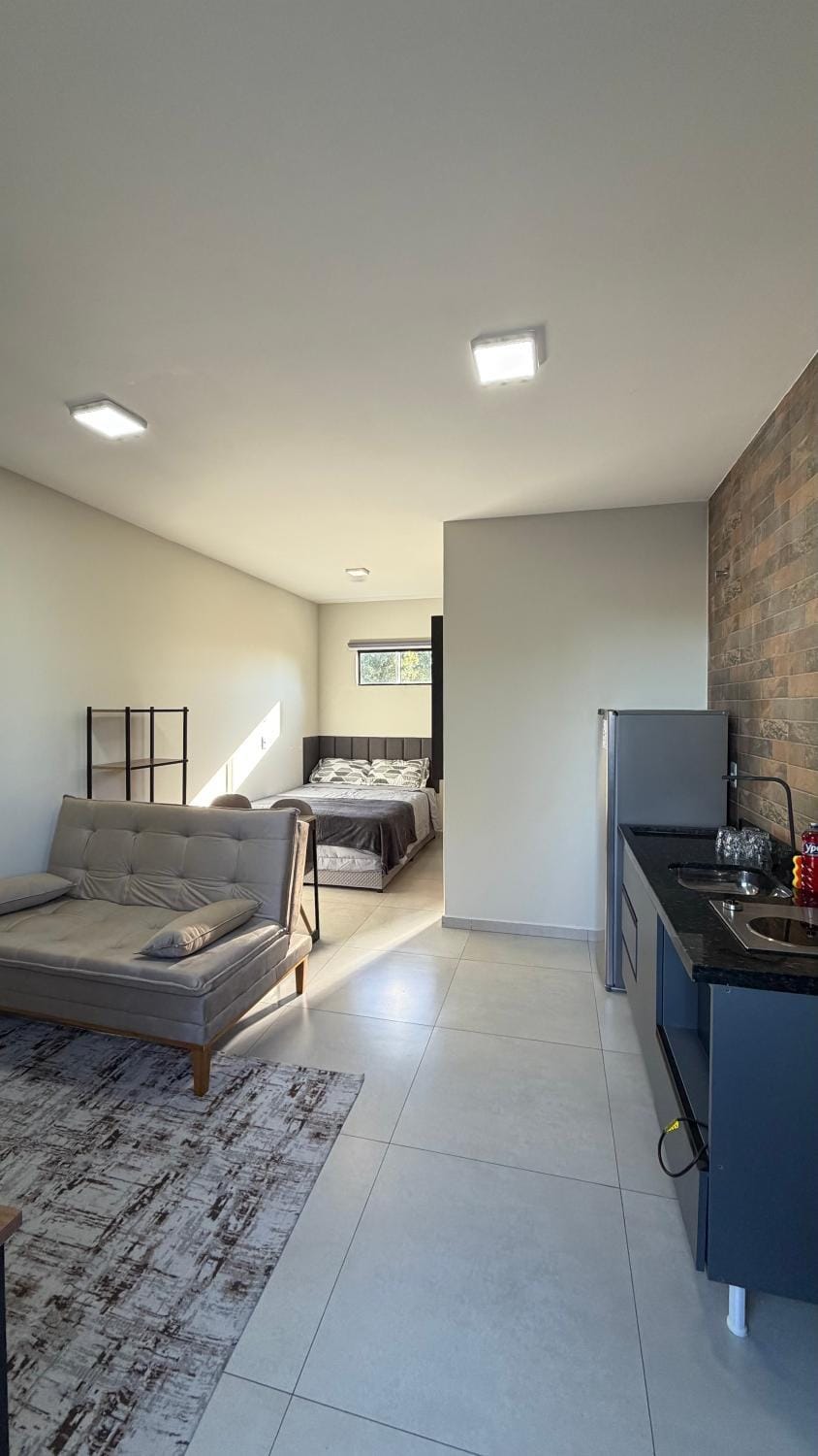 Bed, Kitchen or kitchenette, Living room, Photo of the whole room, Seating area, Bedroom, minibar