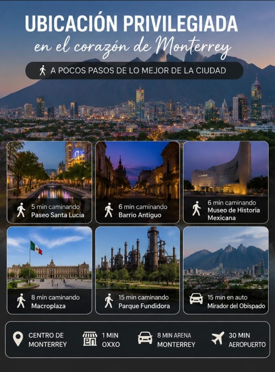 DEPA WASHINGTON 1 - A pasos del Barrio Antiguo y Paseo Santa Lucía Apartment in Monterrey