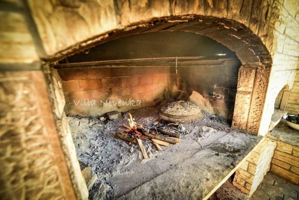 Summer, fireplace