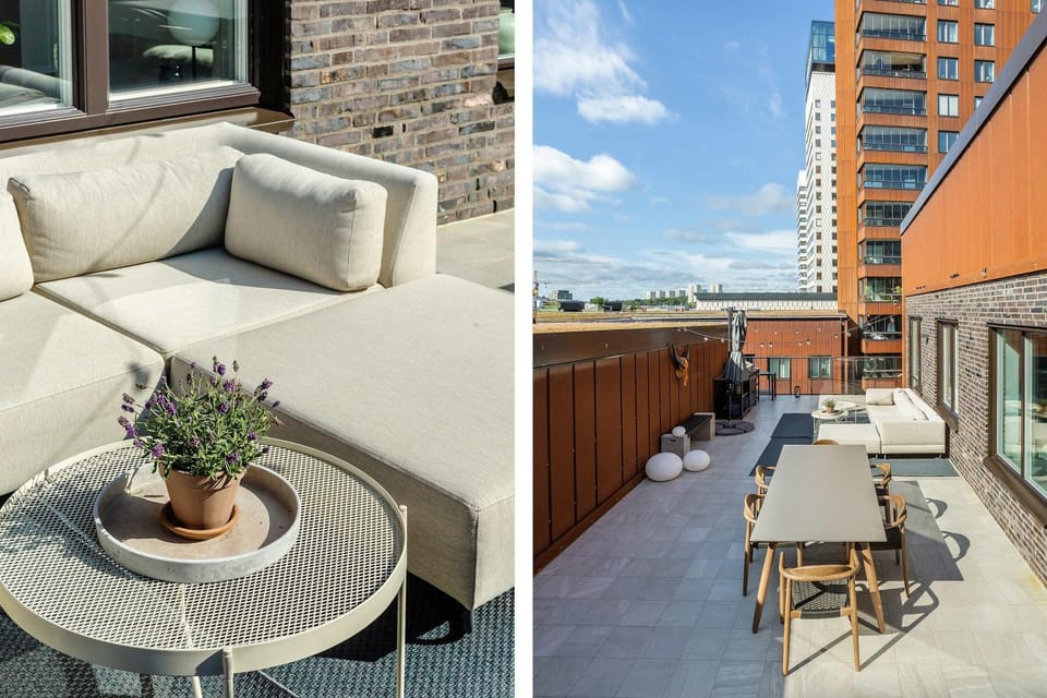 Penthouse Retreat Terrace Sauna & City Living Apartment in Stockholm