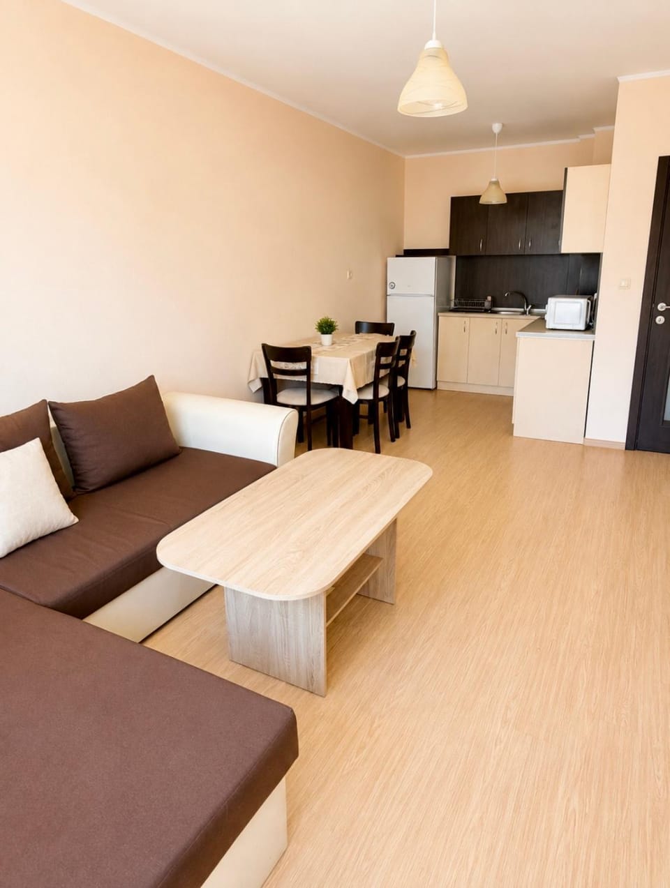 Living room, kitchen