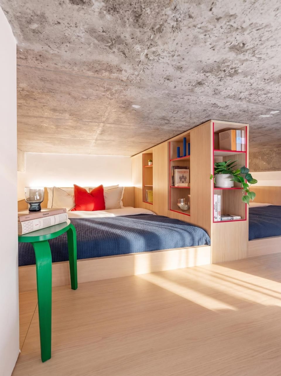 Bed, Library, Bedroom
