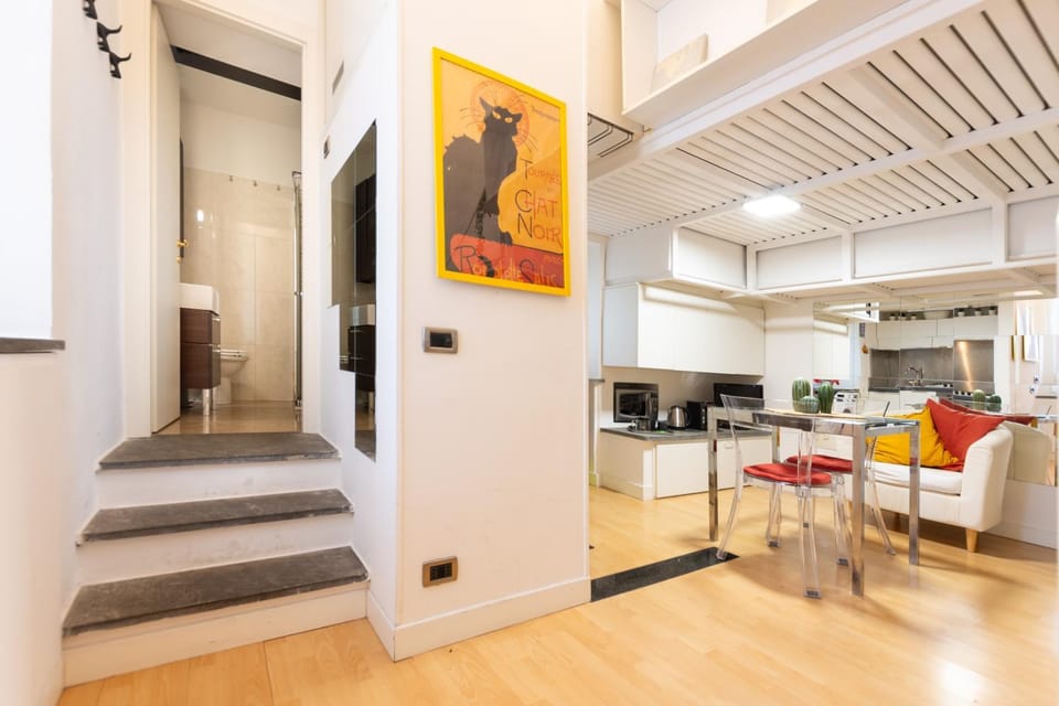 Kitchen or kitchenette, Living room, Dining area, stove