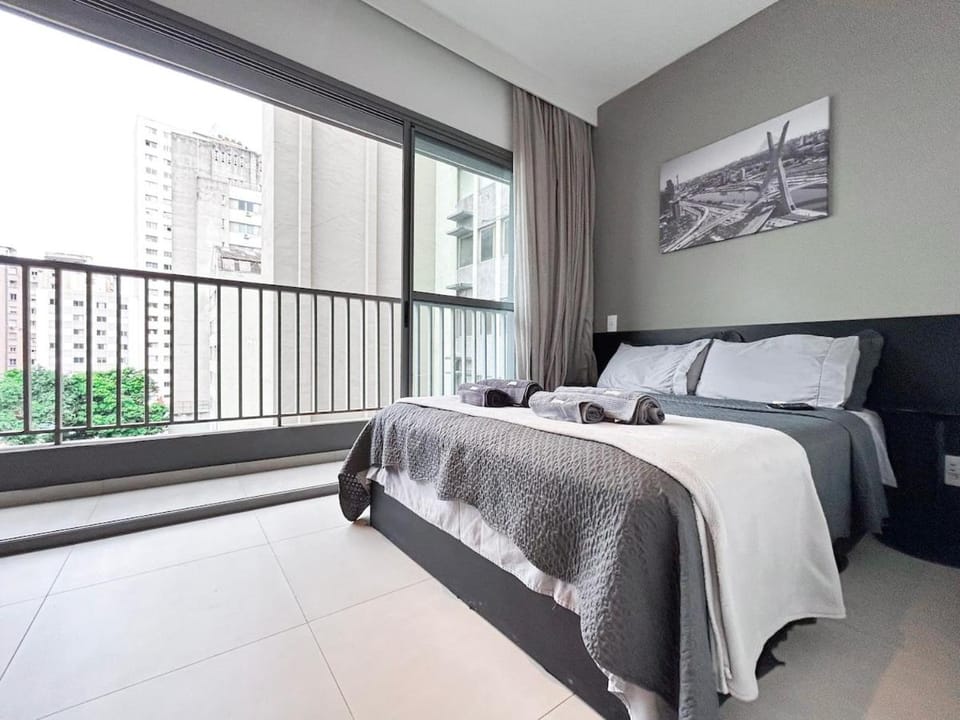 Trend Consolação: 5Min Metrô | Rooftop| Academia Apartment in Sao Paulo City