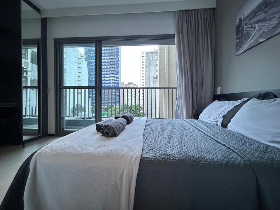 Trend Consolação: 5Min Metrô | Rooftop| Academia Apartment in Sao Paulo City
