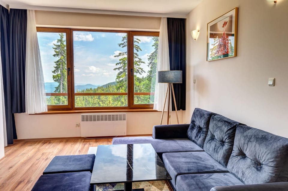 Living room, Seating area, Mountain view