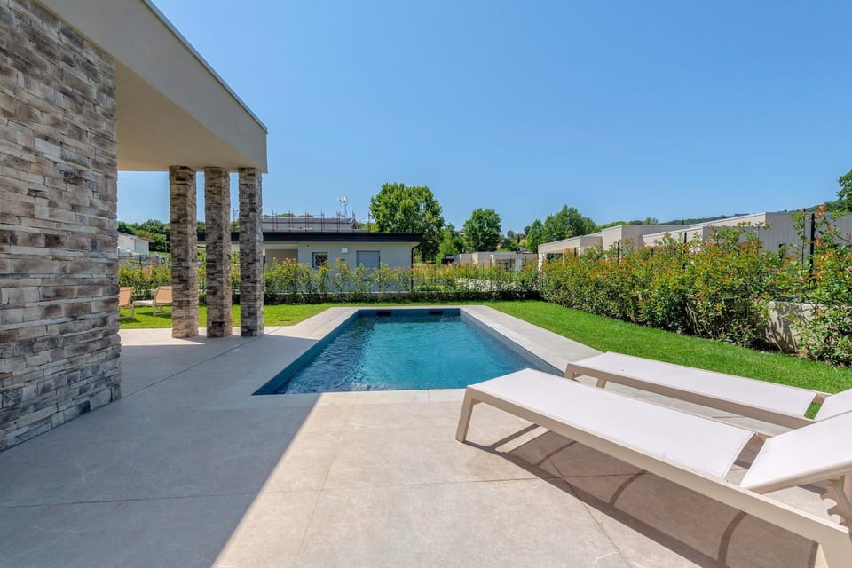 Property building, Living room, Swimming pool