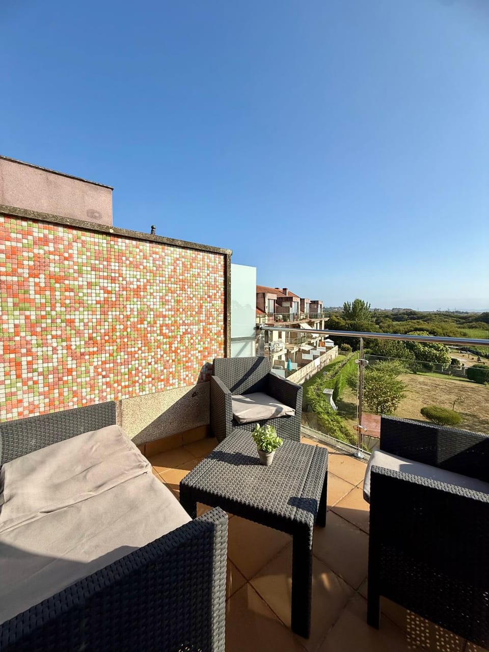 View (from property/room), Balcony/Terrace, Seating area, Sea view