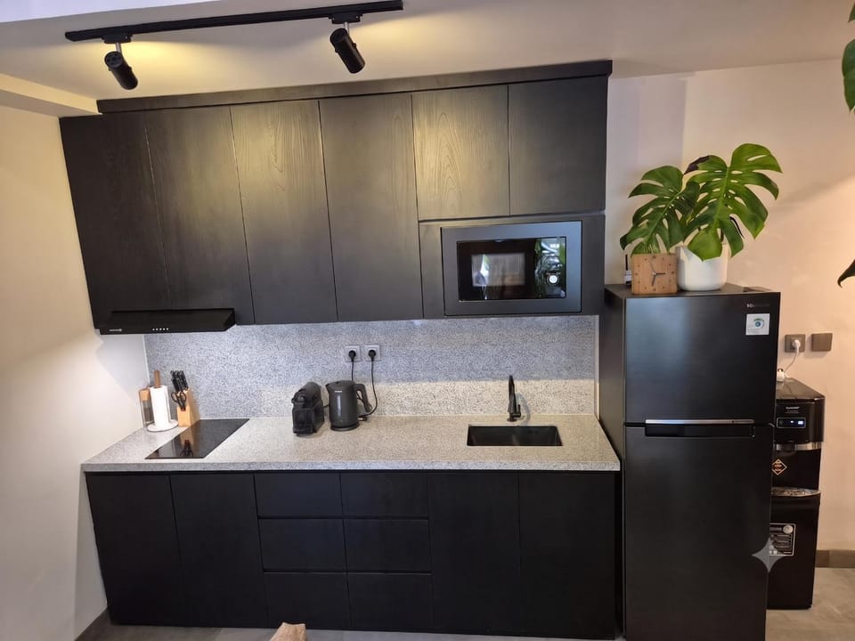 Coffee/tea facilities, Kitchen or kitchenette, oven, stove, toaster