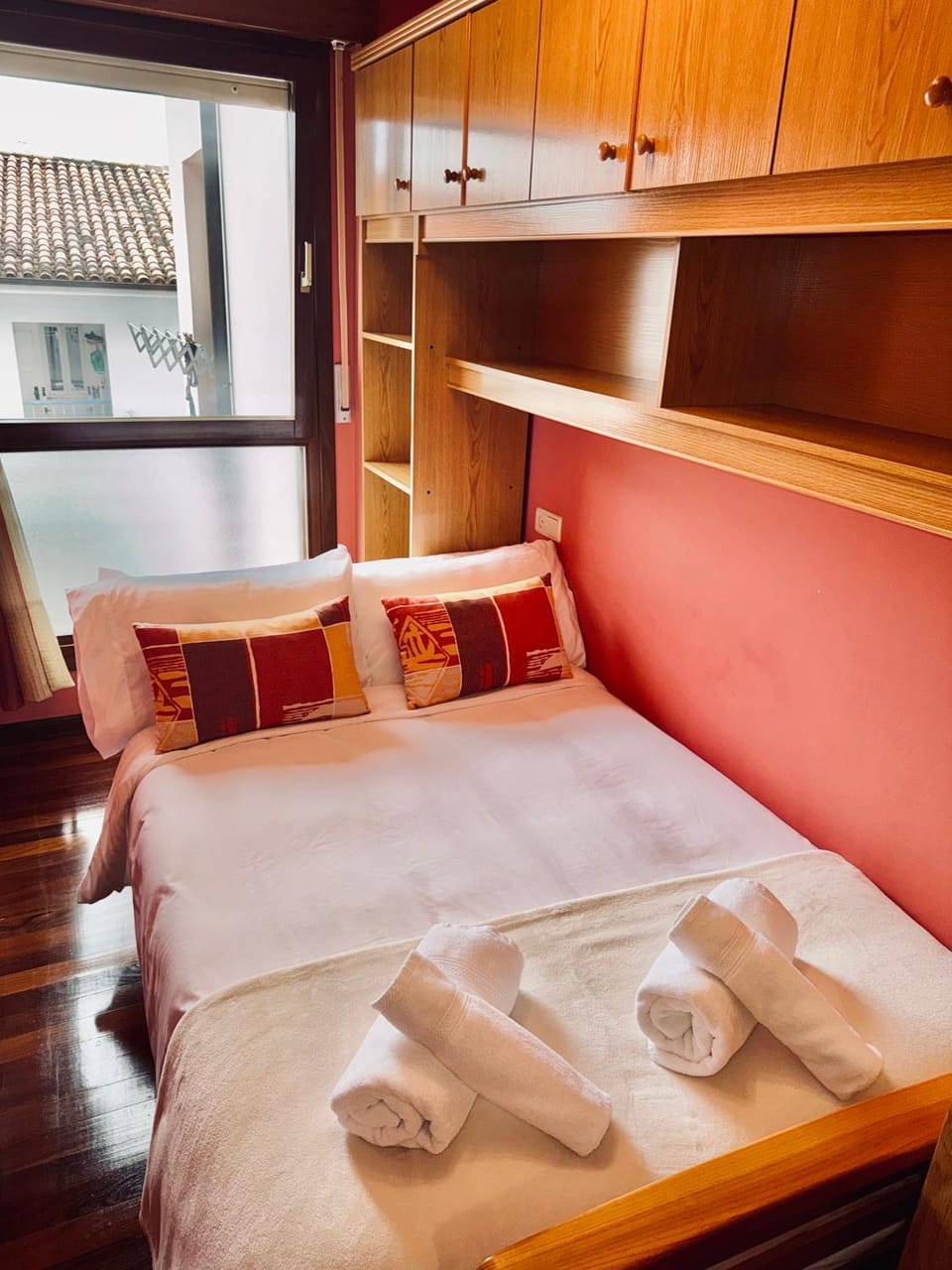 Bed, Photo of the whole room, Bedroom, towels, wardrobe