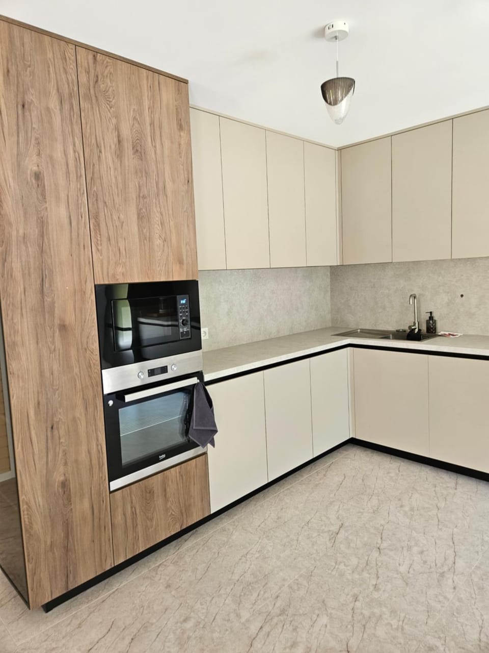 Kitchen or kitchenette, dishwasher, oven