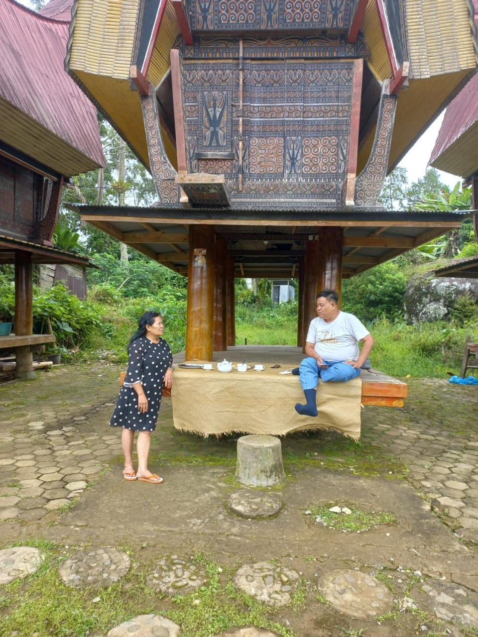 Patio, People, group of guests